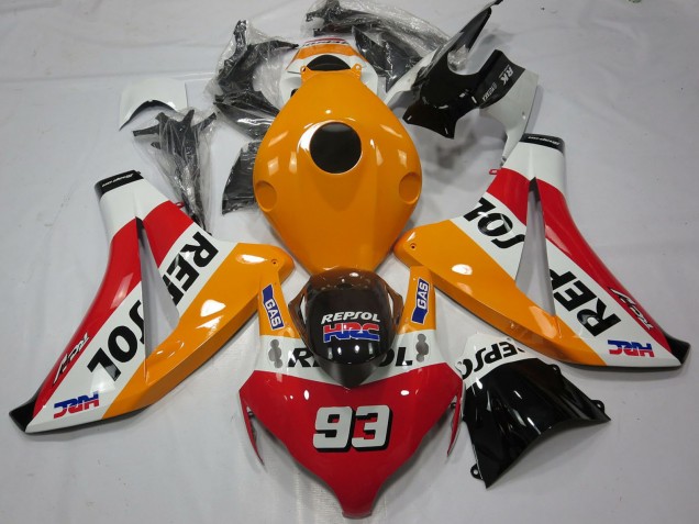 Carenado Moto Honda CBR1000RR 2008-2011 - Naranja Blanco Rojo Negro Brillante Repsol 93
