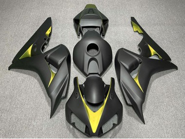Carenado Moto Honda CBR1000RR 2006-2007 - Negro Mate Amarillo