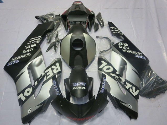Carenado Moto Honda CBR1000RR 2004-2005 - Plata Gris Negro Mate Repsol
