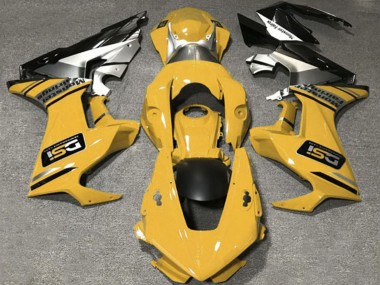Carenado Moto Honda CBR1000RR 2017-2023 - Mostaza Amarillo Blanco Plata Negro Brillante DSI