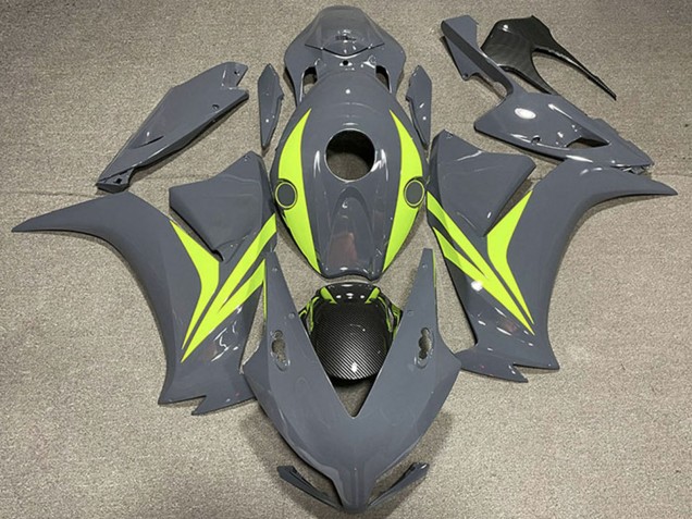 Carenado Moto Honda CBR1000RR 2012-2016 - Nardo Gris Fluo Amarillo FibraCarbono