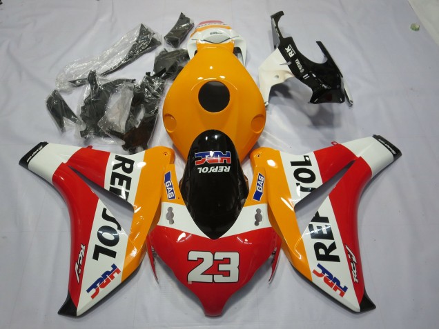 Carenado Moto Honda CBR1000RR 2008-2011 - Naranja Blanco Rojo Negro Brillante Repsol 23