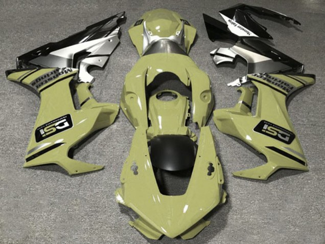 Carenado Moto Honda CBR1000RR 2017-2023 - Olive Blanco Plata Negro Brillante DSI