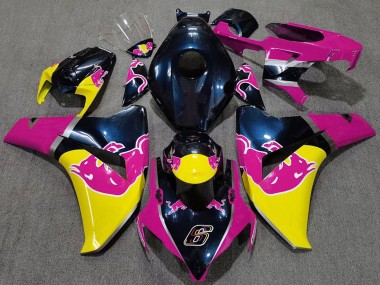 Carenado Moto Honda CBR1000RR 2008-2011 - Azul Oscuro Rosa Amarillo Rojo Bull