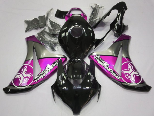 Carenado Moto Honda CBR1000RR 2008-2011 - Gris Rosa Negro Brillante