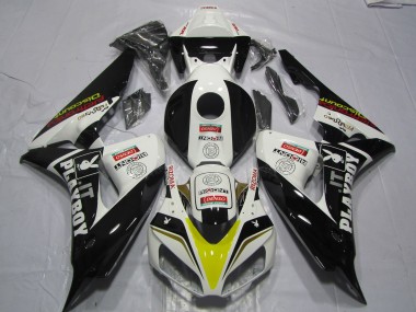 Carenado Moto Honda CBR1000RR 2006-2007 - Blanco Amarillo Rojo Negro Brillante Denso PlayBoy