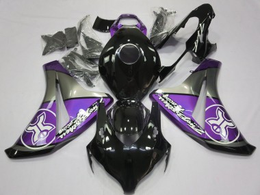Carenado Moto Honda CBR1000RR 2008-2011 - Púrpura Gris Negro Brillante