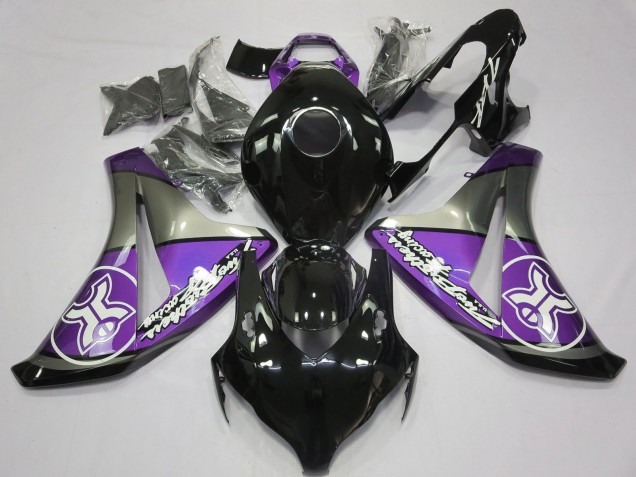 Carenado Moto Honda CBR1000RR 2008-2011 - Púrpura Gris Negro Brillante