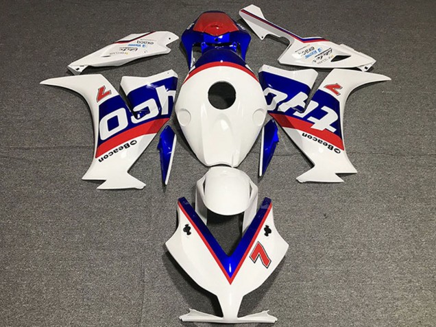 Carenado Moto Honda CBR1000RR 2012-2016 - Blanco Rojo Azul Tyco