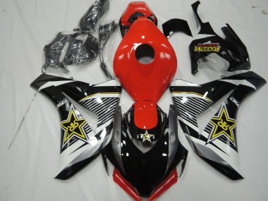 Carenado Moto Honda CBR1000RR 2008-2011 - Blanco Rojo Negro Brillante RockStar Estilo