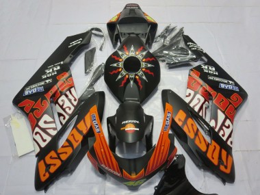 Carenado Moto Honda CBR1000RR 2004-2005 - Negro Mate Naranja Rossi