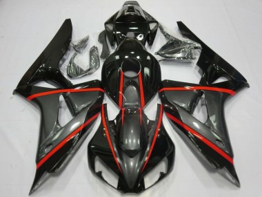 Carenado Moto Honda CBR1000RR 2006-2007 - Negro Brillante Gris Rojo