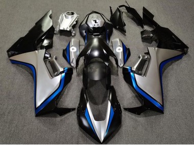 Carenado Moto Honda CBR1000RR 2017-2023 - Plata Azul Negro Brillante