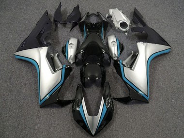 Carenado Moto Honda CBR1000RR 2017-2023 - Plata Azul Claro Negro Brillante