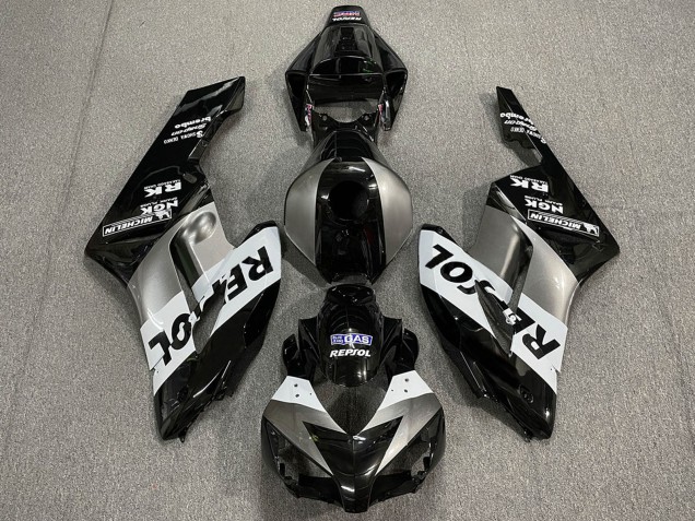Carenado Moto Honda CBR1000RR 2004-2005 - Plata Blanco Negro Brillante Repsol