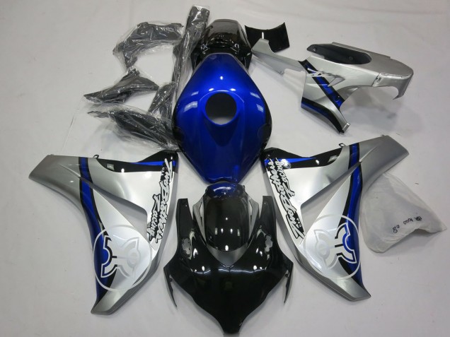 Carenado Moto Honda CBR1000RR 2008-2011 - Plata Azul Negro Brillante