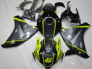 Carenado Moto Honda CBR1000RR 2008-2011 - Gris Amarillo Negro Brillante 46