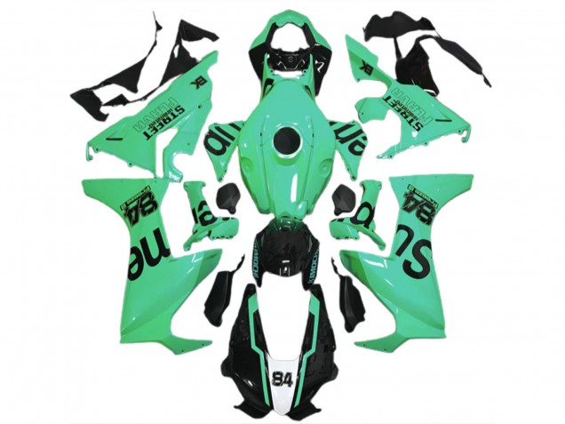Carenado Moto Honda CBR1000RR 2017-2023 - Especial Verde Negro Brillante Street Flava