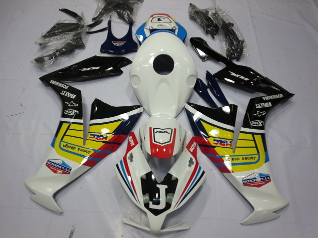 Carenado Moto Honda CBR1000RR 2012-2016 - Blanco Amarillo Negro Brillante
