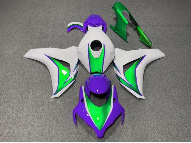 Carenado Moto Honda CBR1000RR 2008-2011 - Blanco Verde Púrpura The Joker