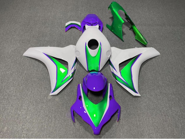 Carenado Moto Honda CBR1000RR 2008-2011 - Blanco Verde Púrpura The Joker
