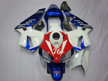 Carenado Moto Honda CBR600RR 2003-2004 - Blanco Rojo Azul HRC 76