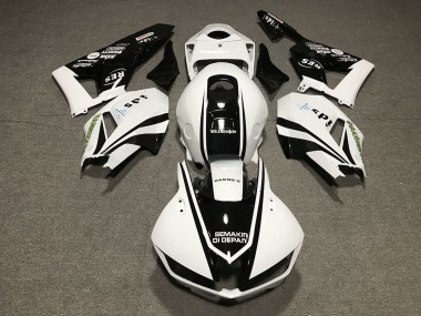 Carenado Moto Honda CBR600RR 2013-2023 - Blanco Negro Brillante