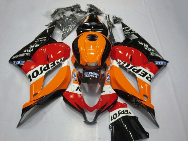 Kits Carenados Moto Honda CBR600RR 2009-2012 - Naranja Blanco Rojo Negro Brillante Repsol