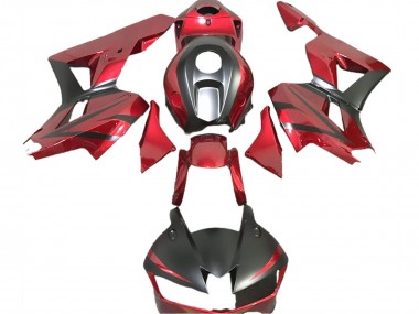 Carenado Moto Honda CBR600RR 2013-2023 - Rojo Profundo Negro Mate
