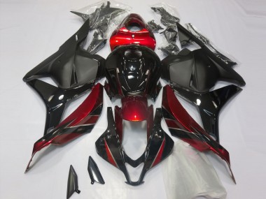 Carenado Moto Honda CBR600RR 2009-2012 - Rojo Negro Brillante Negro Mate