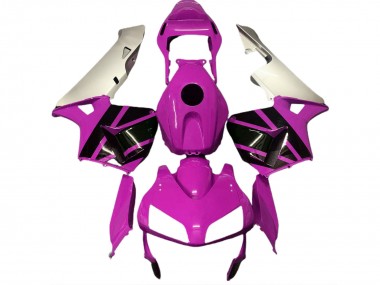 Carenado Moto Honda CBR600RR 2003-2004 - Plata Hot Rosa Negro Brillante