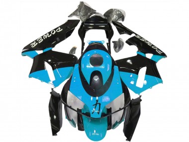 Carenado Moto Honda CBR600RR 2003-2004 - Azul Claro Negro Brillante Power