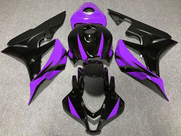 Carenado Moto Honda CBR600RR 2007-2008 - Púrpura Negro Brillante Negro Mate