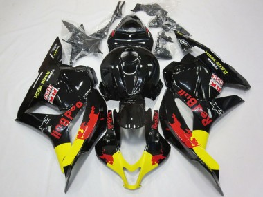 Carenado Moto Honda CBR600RR 2009-2012 - Negro Brillante Amarillo Rojo Bull