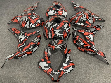 Carenado Moto Honda CBR600RR 2009-2012 - Rojo Gris Camouflage