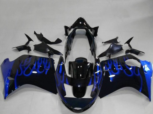 Carenado Moto Honda CBR1100XX Blackbird 1996-2007 - Negro Brillante Azul Llama