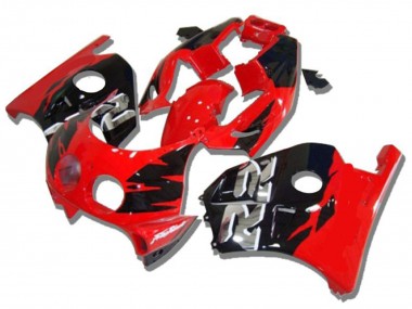 Carenado Moto Honda CBR250RR 1990-1998 - Rojo Negro Brillante Plata RR