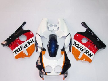 Carenado Moto Honda CBR250RR 1990-1998 - Naranja Blanco Rojo Negro Brillante Repsol