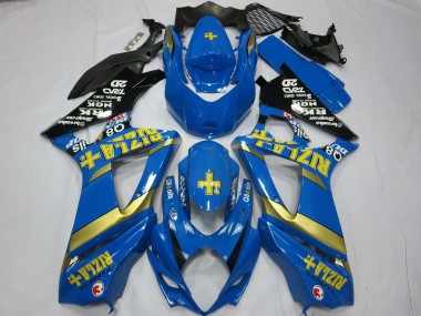 Carenado Moto Suzuki GSXR 1000 2007-2008 - Azul Oro Negro Rizla