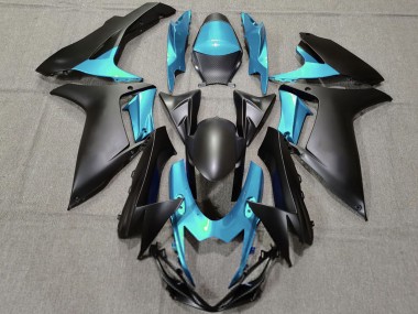 Carenado Moto Suzuki GSXR 600 / GSXR 750 2011-2024 - Azul Claro Negro Mate