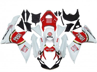 Carenado Moto Suzuki GSXR 600 / GSXR 750 2011-2024 - Blanco Rojo Motul Lucky Strike