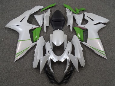 Carenado Moto Suzuki GSXR 600 / GSXR 750 2011-2024 - Blanco Perla Verde