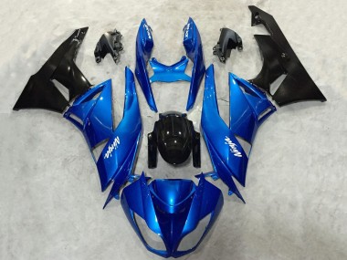 Carenados Moto Kawasaki ZX6R 2009-2012 - Azul Negro Brillante