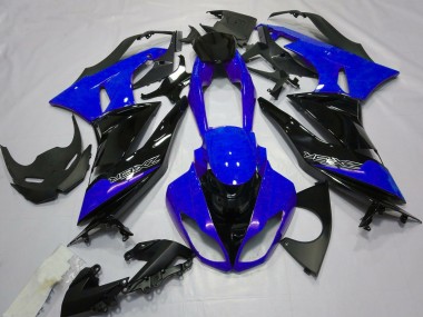 Carenado Moto Kawasaki ZX6R 2009-2012 - Azul Negro Brillante
