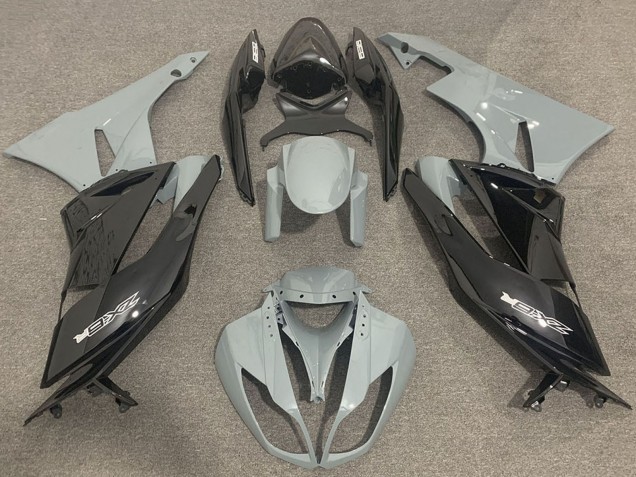 Carenado Moto Kawasaki ZX6R 2009-2012 - Gris Negro Brillante