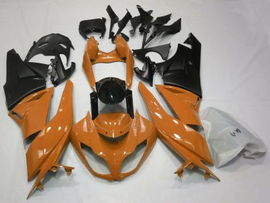 Carenado Moto Kawasaki ZX6R 2009-2012 - Naranja Negro Brillante Negro Mate