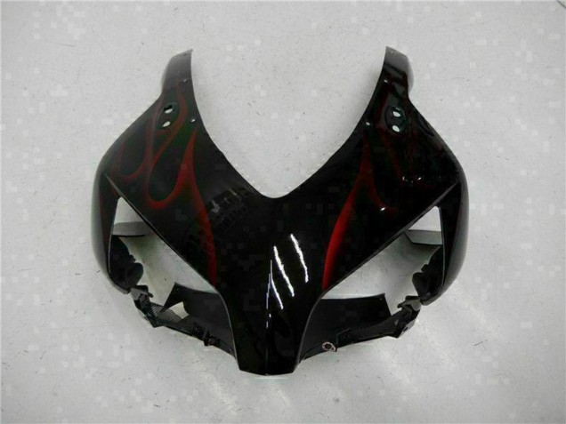 Carenado Moto Honda CBR1000RR 2004-2005 - Negro Brillante Rojo Llama