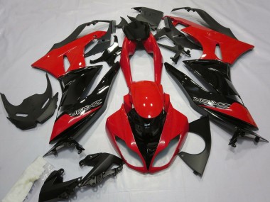 Carenado Moto Kawasaki ZX6R 2009-2012 - Rojo Negro Brillante