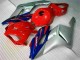 Carenado Moto Honda CBR1000RR 2004-2005 - Plata Rojo Azul Negro Raya