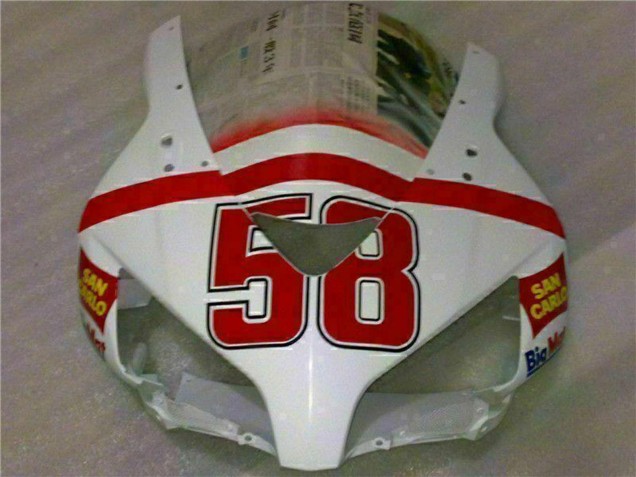 Carenado Moto Honda CBR1000RR 2004-2005 - Blanco Rojo Amarillo San Carlo 58